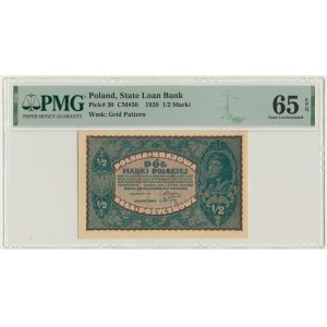 1/2 marki 1920 - PMG 65 EPQ