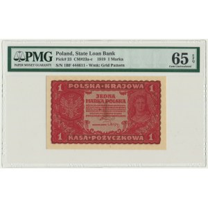 1 marka 1919 - I Serja BF - PMG 65 EPQ