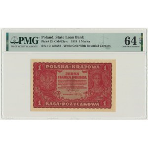 1 marka 1919 - I Serja U - PMG 64 EPQ