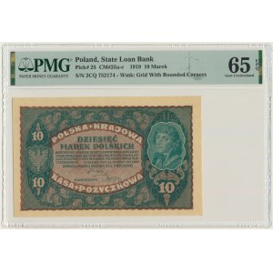 10 marek 1919 - II Serja CQ - PMG 65 EPQ