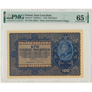 100 marek 1919 - IE Serja N - PMG 65 EPQ