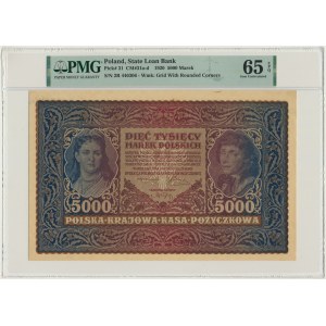 5.000 marek 1920 - II Serja R - PMG 65 EPQ