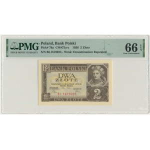 2 złote 1936 - BŁ - PMG 66 EPQ