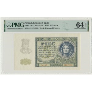 5 złotych 1941 - AE - PMG 64 EPQ