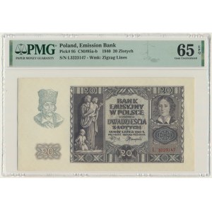 20 złotych 1940 - L - PMG 65 EPQ
