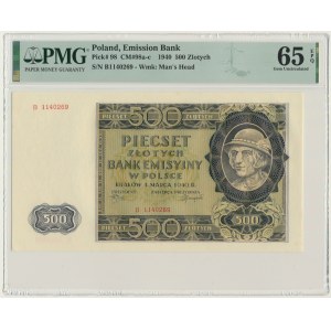 500 złotych 1940 - B - PMG 65 EPQ