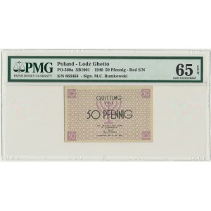 50 Pfennig 1940 - red numerator - PMG 65 EPQ