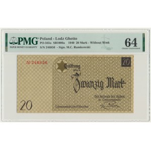 20 Mark 1940 - no. 1 without watermark - PMG 64