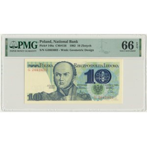 10 złotych 1982 - G - PMG 66 EPQ