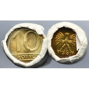 Zestaw, Rulon bankowy (x2), 10 złotych 1989-1990 (100 szt.)