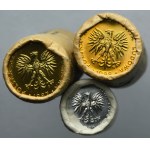 Zestaw, Rulon bankowy (x3), 5 złotych 1987-1990 (150 szt.)