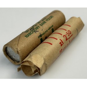 Zestaw, Rulon bankowy (x2), 5 groszy i 20 groszy (100 szt.)
