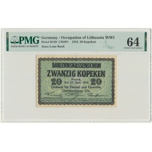 Posen, 20 Kopecks 1916 - PMG 64