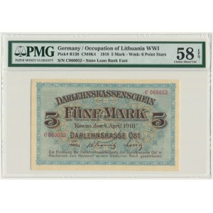 Kowno, 5 Mark 1918 - C - PMG 58 EPQ