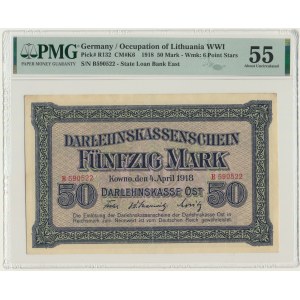 Kowno, 50 Mark 1918 - B - PMG 55