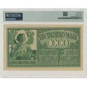 Kowno, 1.000 Mark 1918 - A - 6 digit series - PMG 64