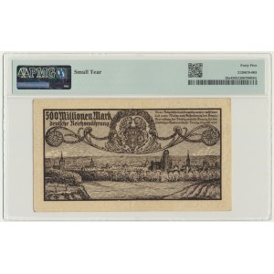 Danzig, 500 million Mark 1923 - gray purple print - PMG 45