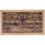 Danzig, 500 million Mark 1923 - gray purple print - PMG 45