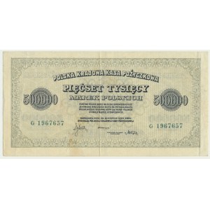 500.000 marek 1923 - G - 7 cyfr -