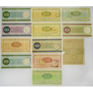 Pewex, zestaw 1-20 centów 1960-79 (12 szt.)