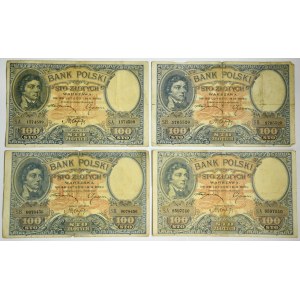 Zestaw, 100 złotych 1919 (4 szt.)