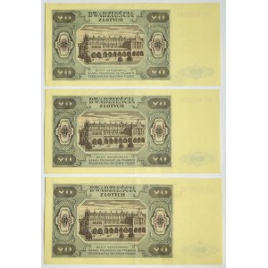 Zestaw, 20 złotych 1948 - HT (3 szt.)