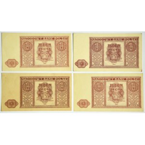 Zestaw, 1 złoty 1946 (4 szt.)