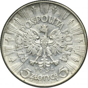 Piłsudski, 5 złotych 1934