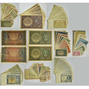 Zestaw, polskie i zagraniczne banknoty (~128 szt.)