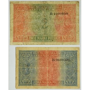 Zestaw, 1-2 marki 1916 - Generał (2 szt.)
