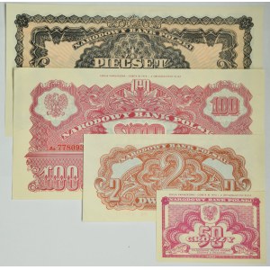 Zestaw, 50 groszy - 500 złotych 1974 (4 szt.)