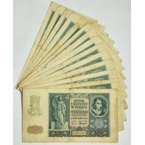 Zestaw, 50 złotych 1940 (14 szt.)