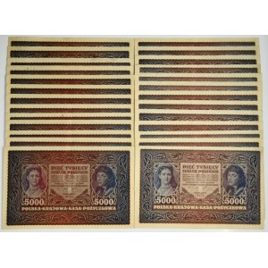 Zestaw, 5.000 marek 1920 II Serja A do D (26 szt.) - WIELE ŁADNYCH