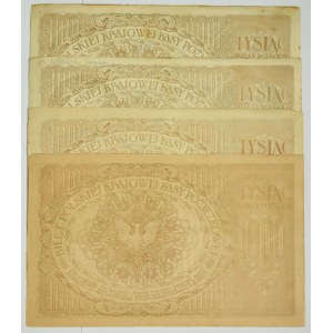 Zestaw, 1.000 marek 1919 (4 szt.) - naturalne