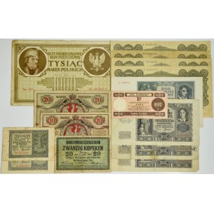 Zestaw, banknoty polskie (15 szt.)