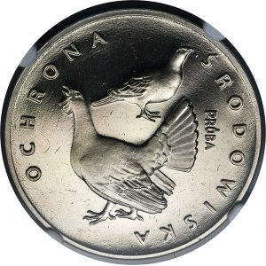 PRÓBA NIKIEL, 100 złotych 1980 Ochrona Środowiska Głuszce - NGC PF67 ULTRA CAMEO
