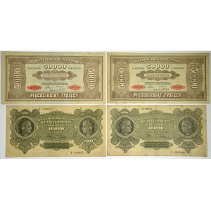 Zestaw, 10.000-50.000 marek 1922 (4 szt.)