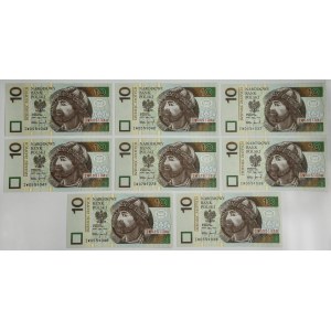 Zestaw, 10 złotych 1994 - IW - kolejne numery (8 szt.)
