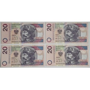 Zestaw, 20 złotych 1994 (4 szt.)