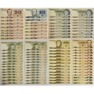 Zestaw, 10-1.000 złotych 1982-88 (86 szt.)