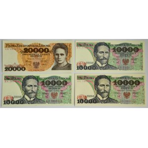 Zestaw, 10.000-20.000 złotych 1988-89 (4 szt.)
