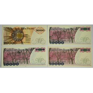 Zestaw, 10.000-20.000 złotych 1988-89 (4 szt.)