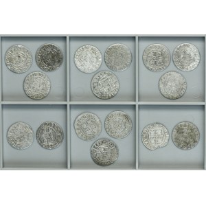 Lot, Poland and Elbing under Sweden, Sigismund III Vasa and Christina, 3 Polker (16 pcs.)