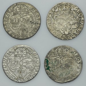 Lot, Sigismund III Vasa, 6 Groschen Krakau 1624-1626 (4 pcs.)