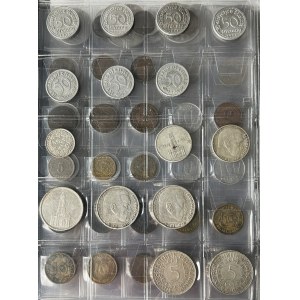 Set, Binder with European coins and telephone tokens (ca. 269 pcs.)