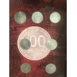 Zestaw, Klaser (x7) z polskimi monetami obiegowymi PRL i III RP