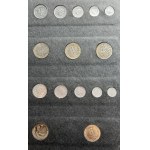 Zestaw, Klaser (x7) z polskimi monetami obiegowymi PRL i III RP