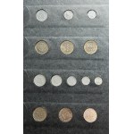 Zestaw, Klaser (x7) z polskimi monetami obiegowymi PRL i III RP