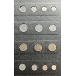 Zestaw, Klaser (x7) z polskimi monetami obiegowymi PRL i III RP