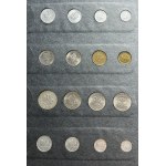 Zestaw, Klaser (x7) z polskimi monetami obiegowymi PRL i III RP